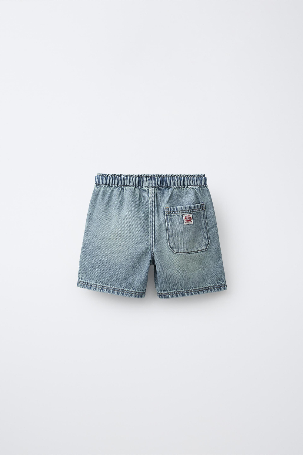 ZARA ДЖИНСОВЫЕ ШОРТЫ С ЭТИКЕТКОЙ, ЧЕРНИЛЬНО-СИНИЙ