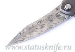 Нож Чебуркова "Русский" Перьевой Дамаскфотография - 2