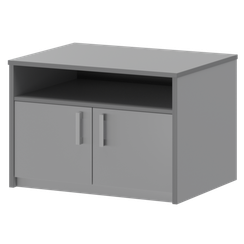 Тумба под оргтехнику АТ-10 Серый 800x600x600 Арго