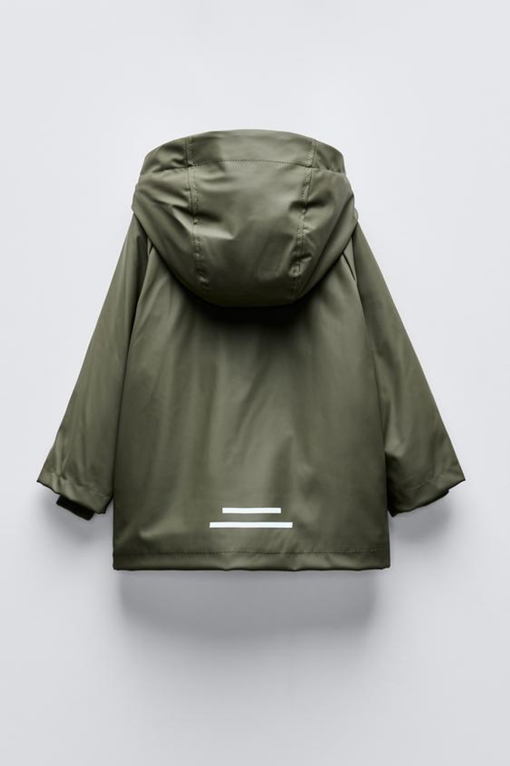 ZARA ДОЖДЕВИК С ПОДКЛАДКОЙ WATER REPELLENT, ПЫЛЬНЫЙ ХАКИ