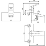 СМЕСИТЕЛЬ ДЛЯ ВАННЫ ESKO ONTARIO ON - 54
