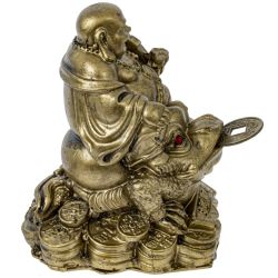 GAEM Фигурка декоративная "Будда на денежной лягушке", L7,5 W5 H7,5 см