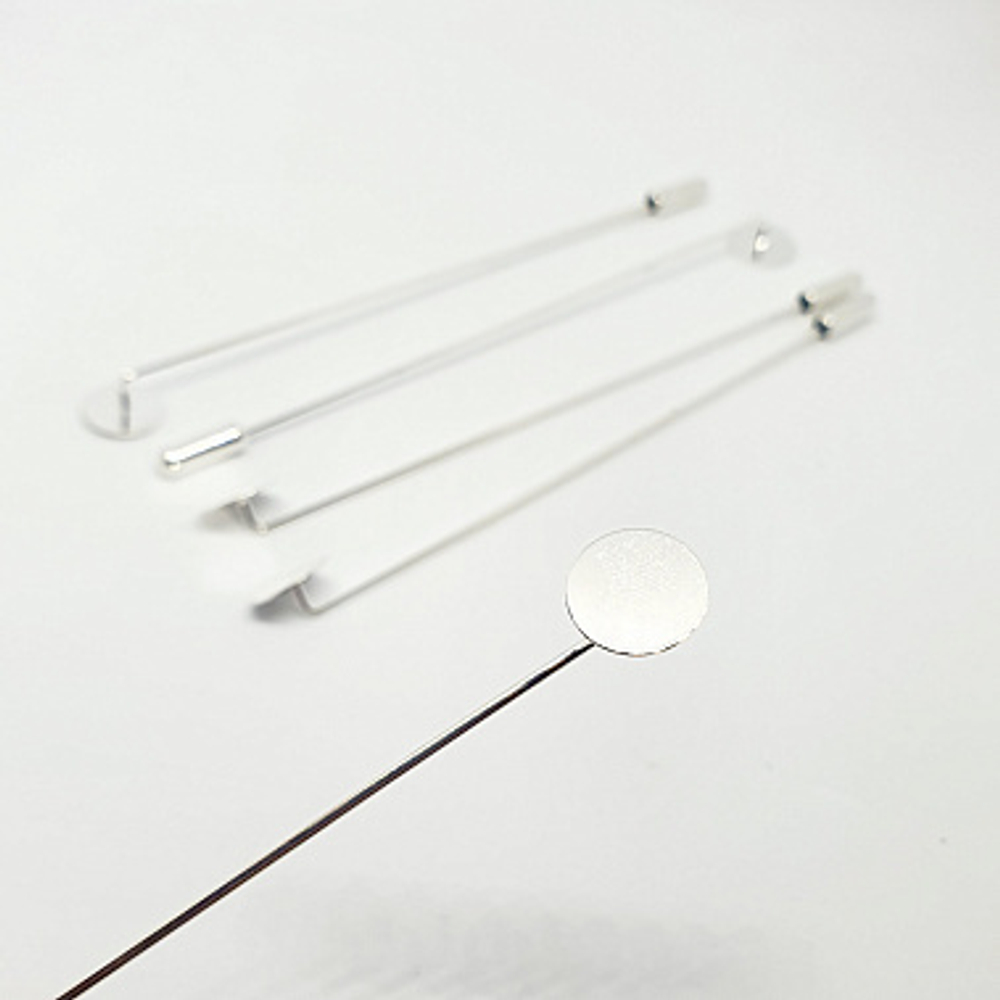 Основа - игла с Кругом (1см * 10см, серебро)