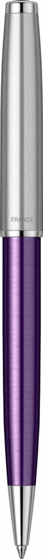 Шариковая ручка Parker Sonnet Essentials Violet SB Steel CT 2169369, цвет чернил black, стержень: M, в подарочной упаковке.
