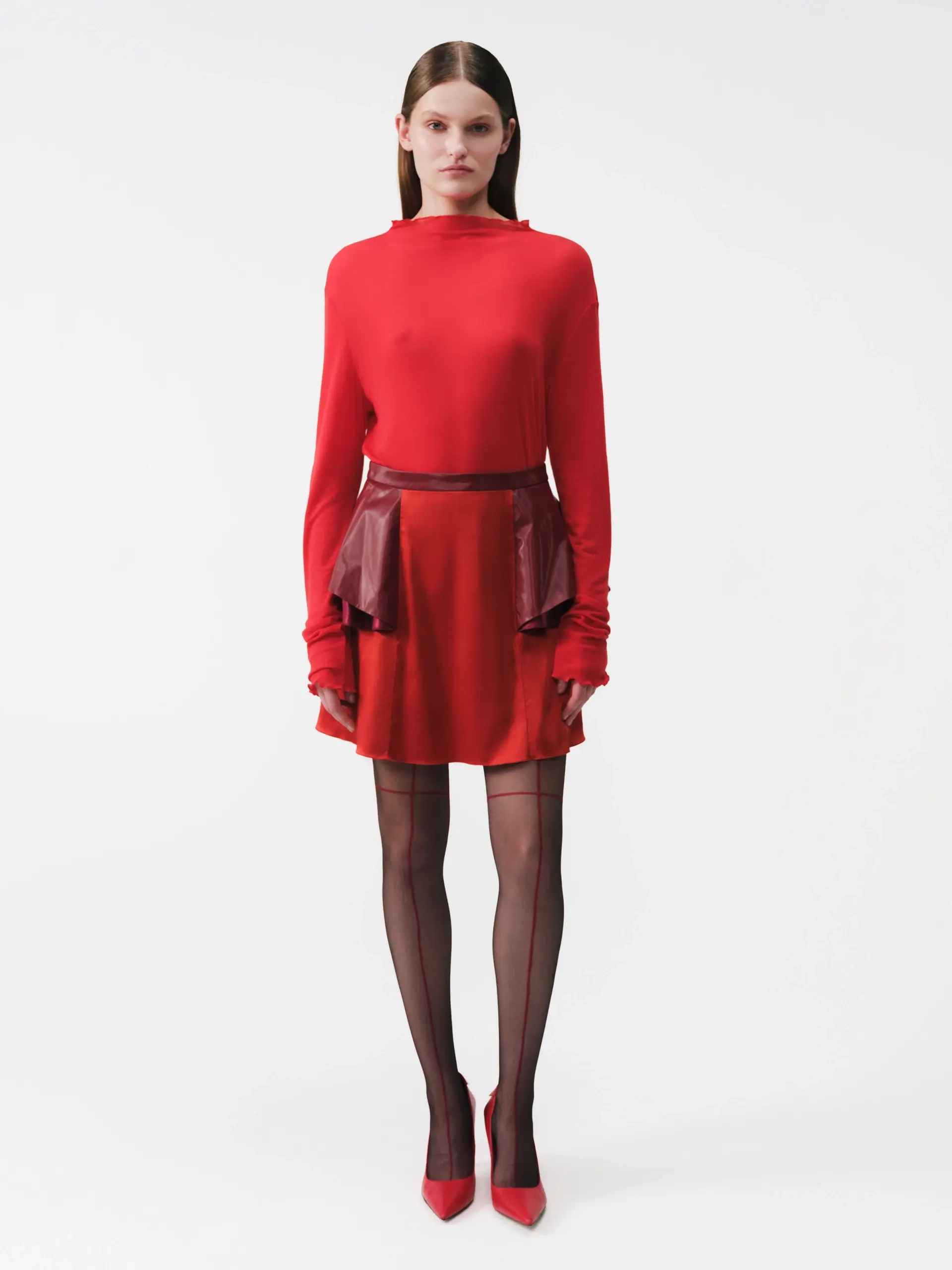 Юбка-мини с баской OLA OLA