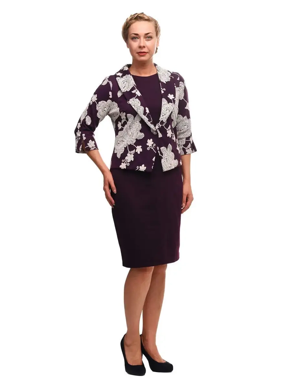 Платье офисное plus size