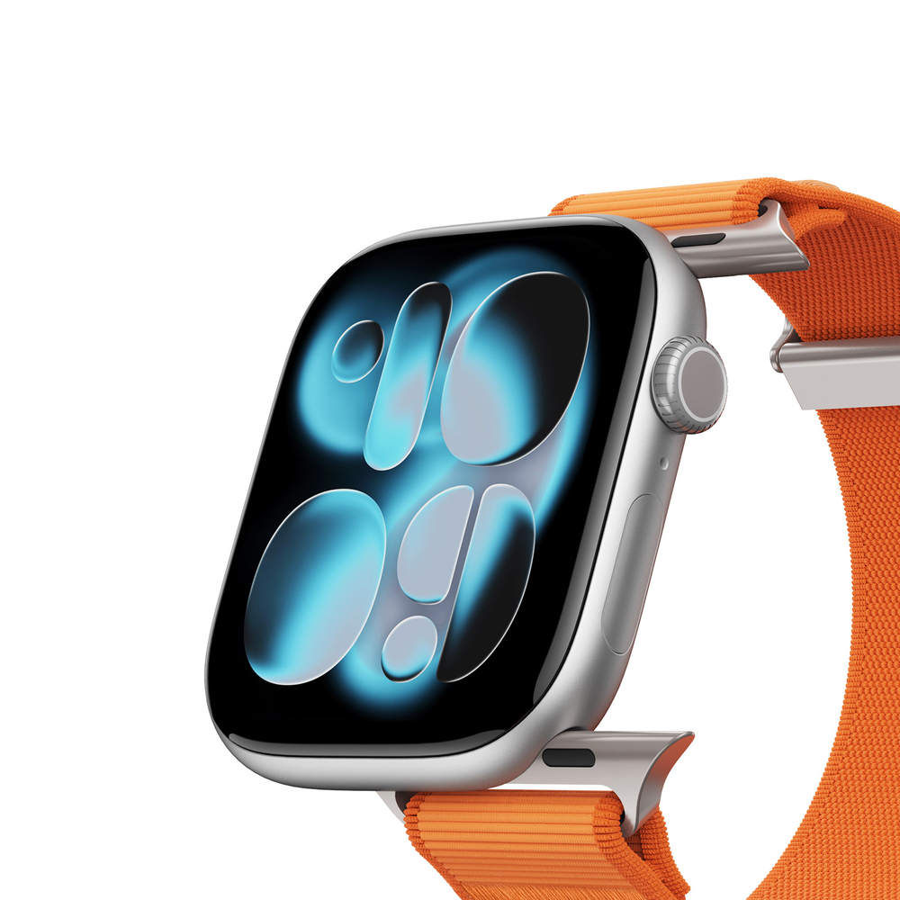Ремешок оранжевого цвета с магнитной фиксацией для смарт часов Apple Watch размером 42, 44, 45, 46, 49MM, серия Strap (YM Series) от Dux Ducis