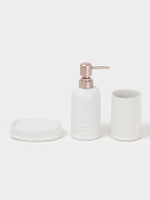 Набор аксессуаров для ванной комнаты SAVANNA «Бэкки», 3 предмет, цвет белый