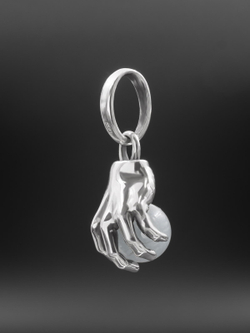 Подвес "Создатель" из серебра с аквамарином