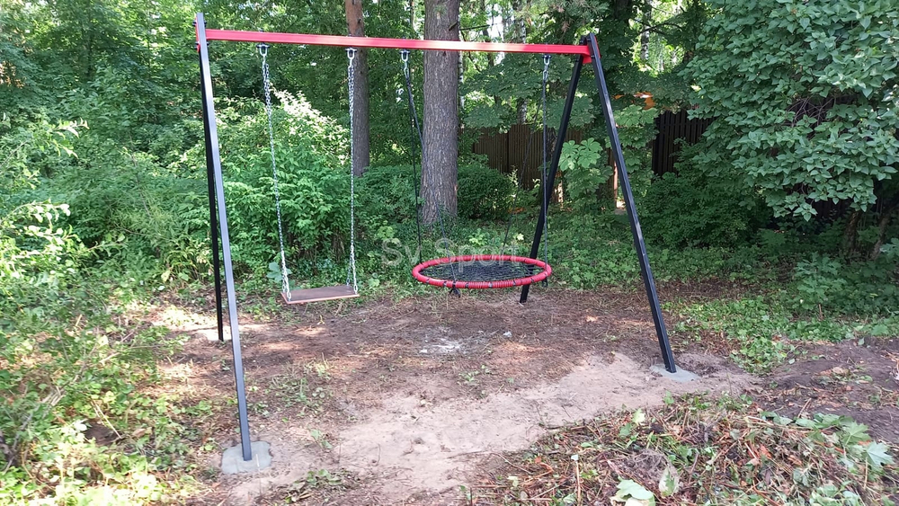 Монтаж уличных качелей Sv Sport