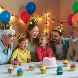 Корона фольгированная малая золотая 6шт