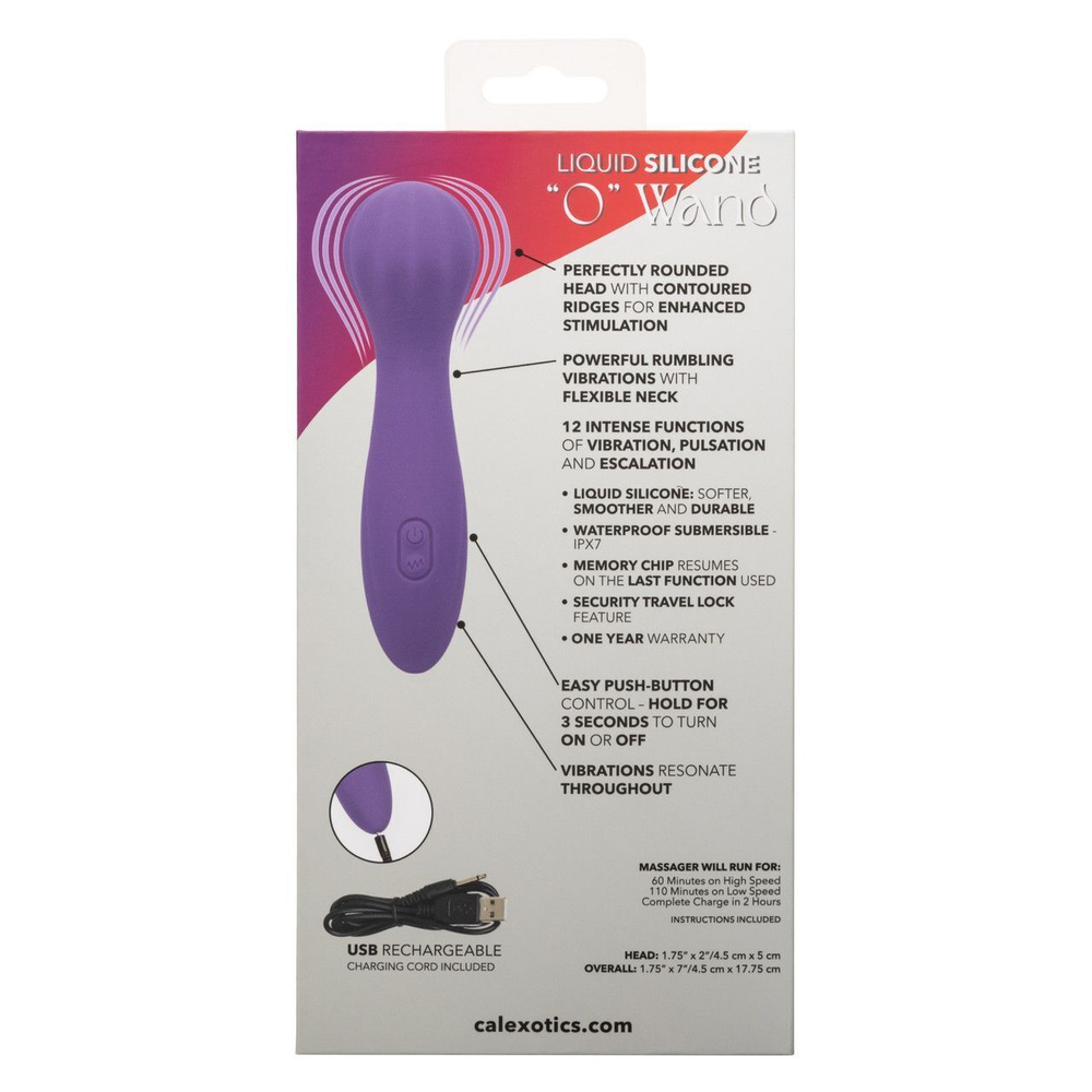 Фиолетовый вибромассажер Stella Liquid Silicone “O” Wand - 17,75 см. (Цвет: фиолетовый)
