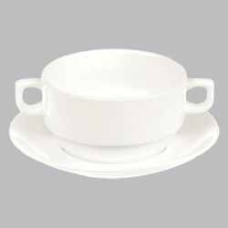 Бульонная пара 350 мл d 11,5 см h6 см белая фарфор Stackable P.L. Proff Cuisine [4]