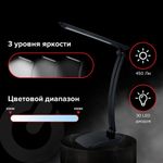 Настольная лампа-светильник SONNEN PH-307, на подставке, светодиодная, 9 Вт, пластик, черный, 236684