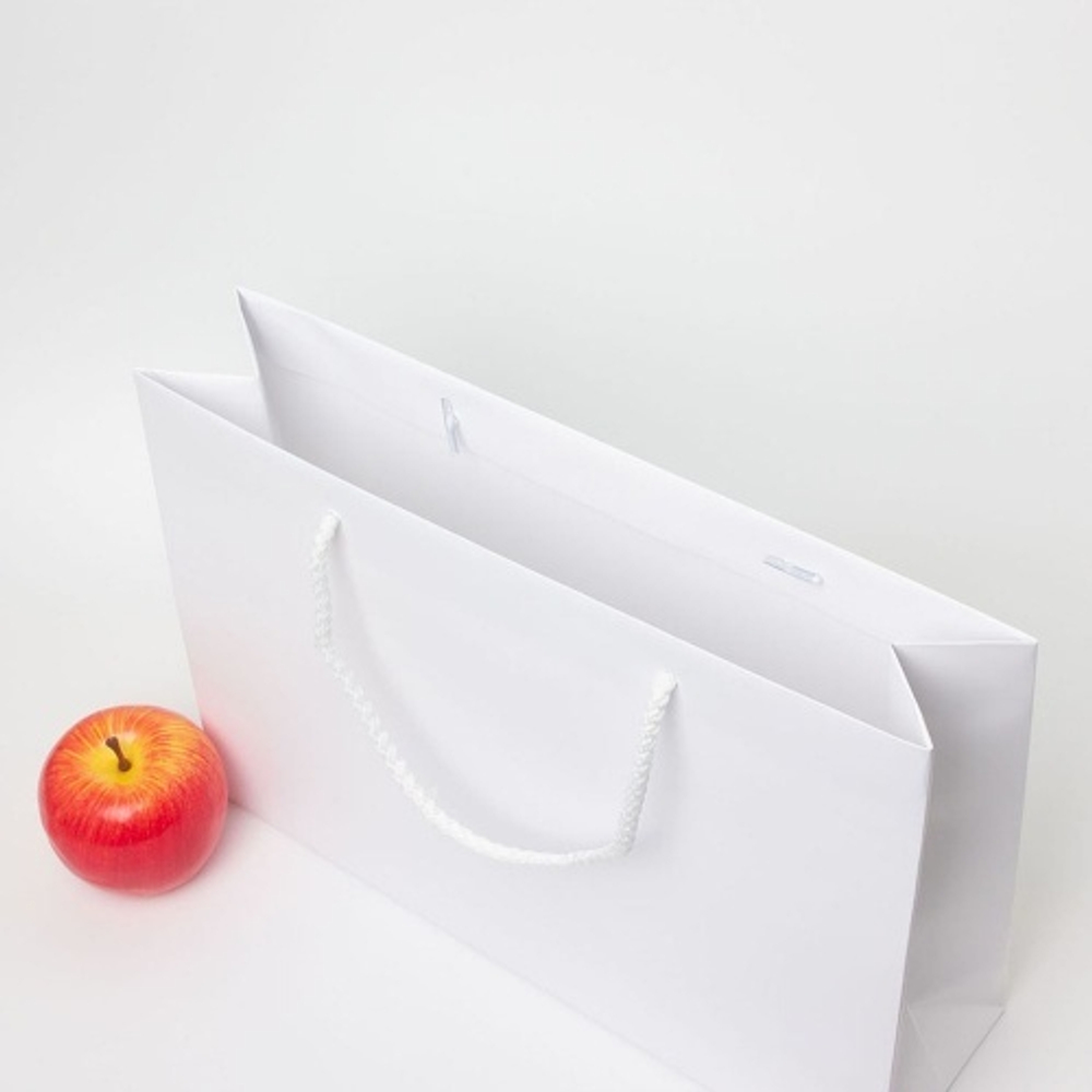 Пакет 35х25х10, белый, меловка