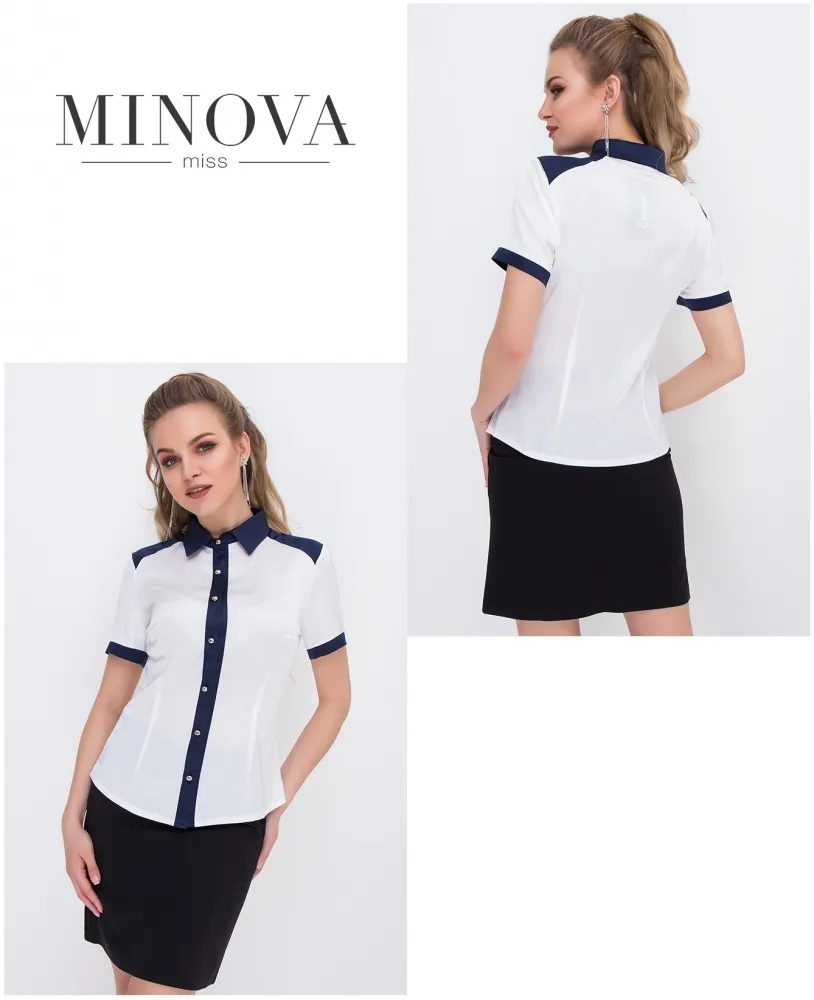 Блуза 1051-белый Minova