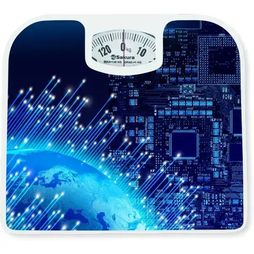 Весы напольн SA-5000-3 130кг мех син абстракц