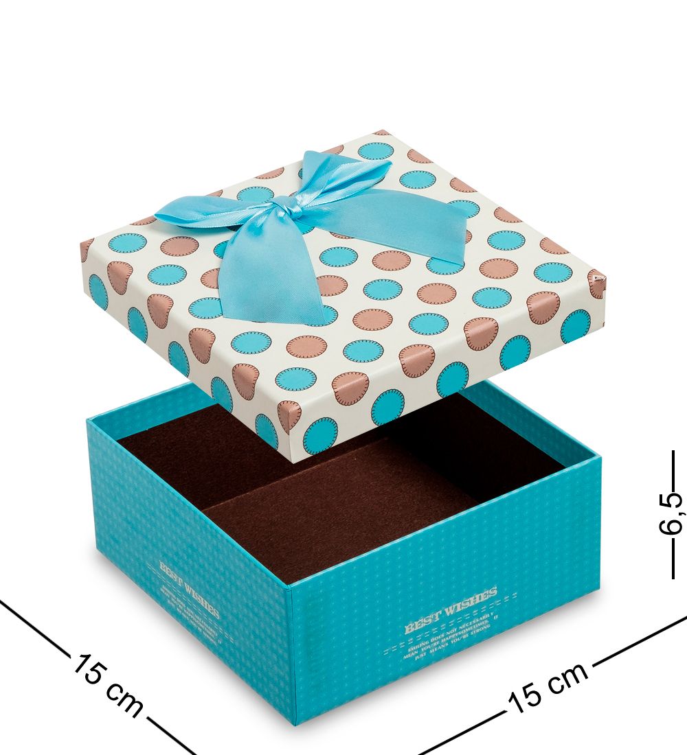 WG-24/1-B Коробка подарочная «Квадрат» цв.голубой