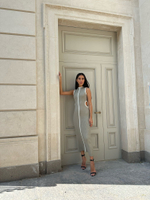 Платье RENEE с боковыми вырезами, хаки