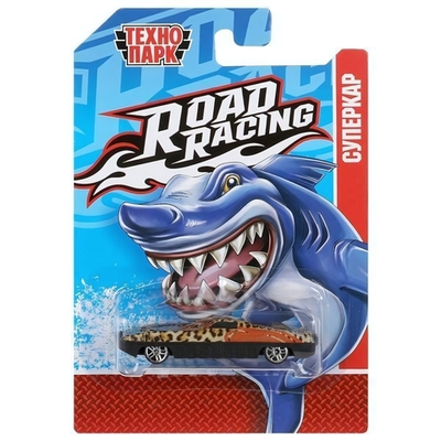 Модель ин. мет. "Road Racing Акула Суперкар" 7,5см. в ассортименте, блистер RR-7-2438630-PRE-R (Техн