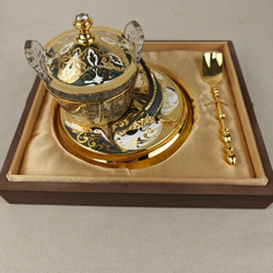 Икорница "Золотой осетр с кадушкой" (Златоуст)