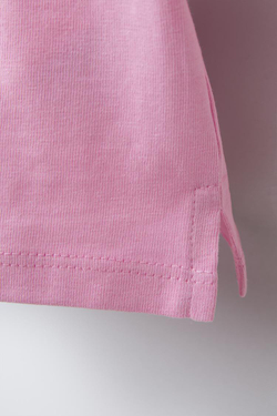 ZARA ФУТБОЛКА С ПРИНТОМ, БЛЕДНО-РОЗОВЫЙ