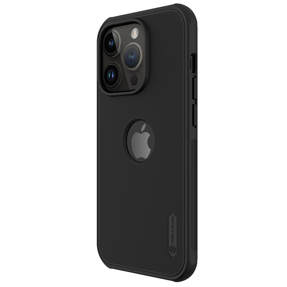 Двухкомпонентный усиленный чехол от Nillkin для iPhone 14 Pro, серия Super Frosted Shield Pro, с вырезом под логотип