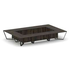 Steel Meet Стол переговорный прямоугольный KMK-PR.B.SP-20K Дуб Мали/Графит Глянец/Металл Черный 4800