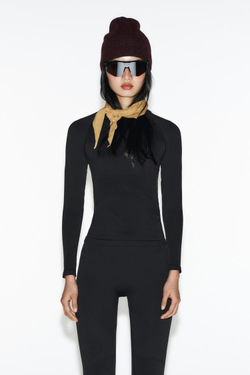 ZARA ТЕРМОФУТБОЛКА SKI COLLECTION, ЧЕРНЫЙ