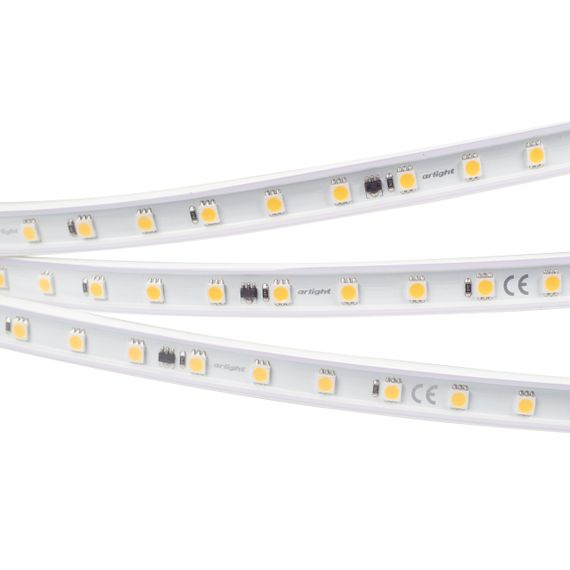 Светодиодная влагозащищенная лента Arlight 8W/m 54LED/m 5060SMD дневной белый 50M 027057(2)