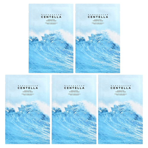 SKIN1004, мадагаскарская готу кола, Hyalu-Cica, увлажняющая маска для лица, 5 шт. по 23 мл (0,77 жидк. унции)