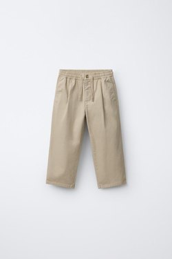 ZARA БАЗОВЫЕ БРЮКИ ЧИНОС, БЕЖЕВЫЙ