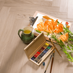 Инженерный паркет Coswick Дуб Титановый Буфф (Titanium Buff) Шелковое масло ультраматовое