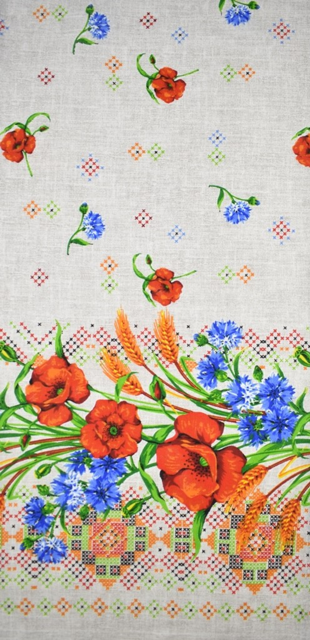 Полотенце кухонное Колосья, рогожка, 38х75см, 1 шт.