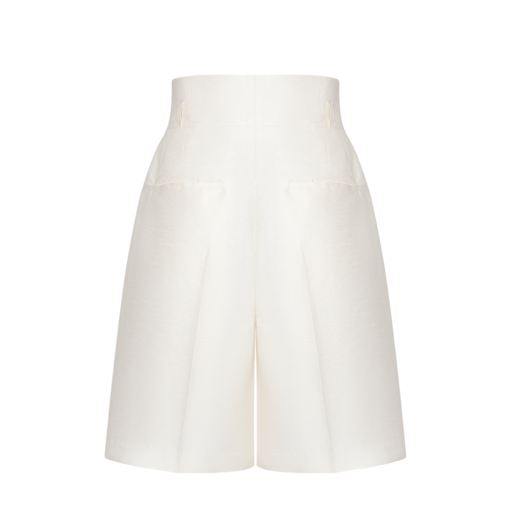 Бермуды с завышенной талией из шелка Дюпион