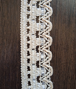 Декоративная тесьма №2 цвет2 (Топленое молоко) 35мм 25м