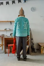 Куртка Soeurs с карманами из салфеток зеленая