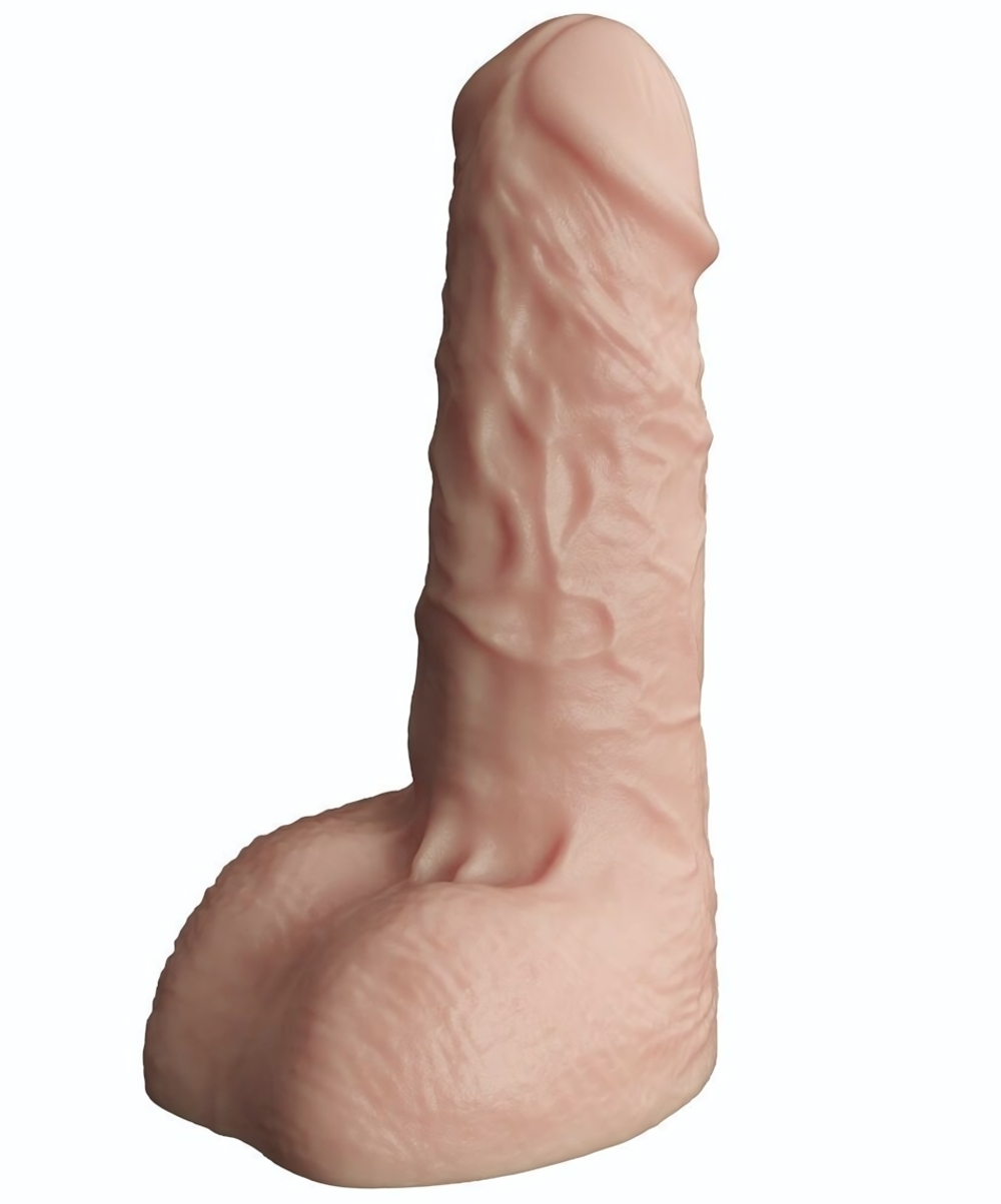 Телесный фаллоудлинитель с мошонкой Cock Next - 17 см.