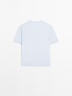 Massimo Dutti Свитер из смесовой шерсти, небесно-голубой