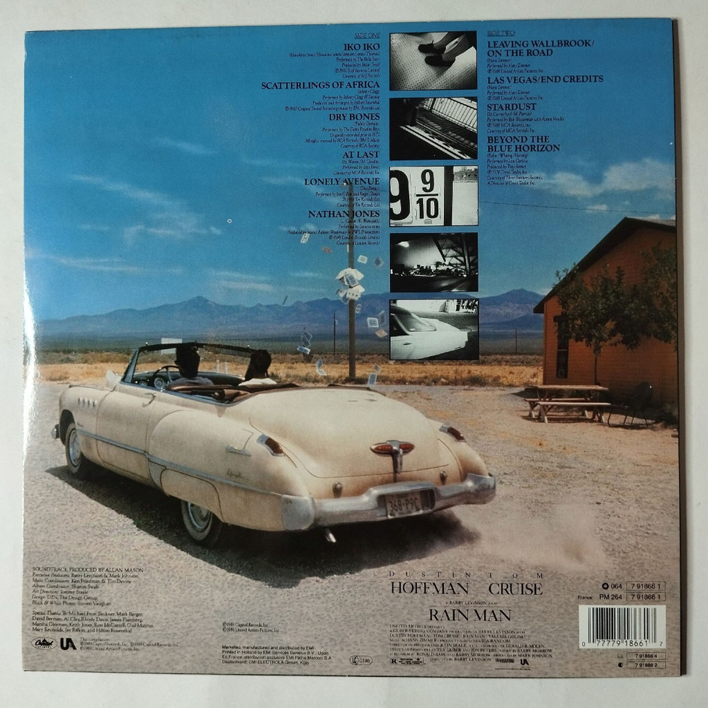 Винтажная виниловая пластинка LP Человек Дождя Rain Man (Motion Picture Soundtrack) (Germany 1989)