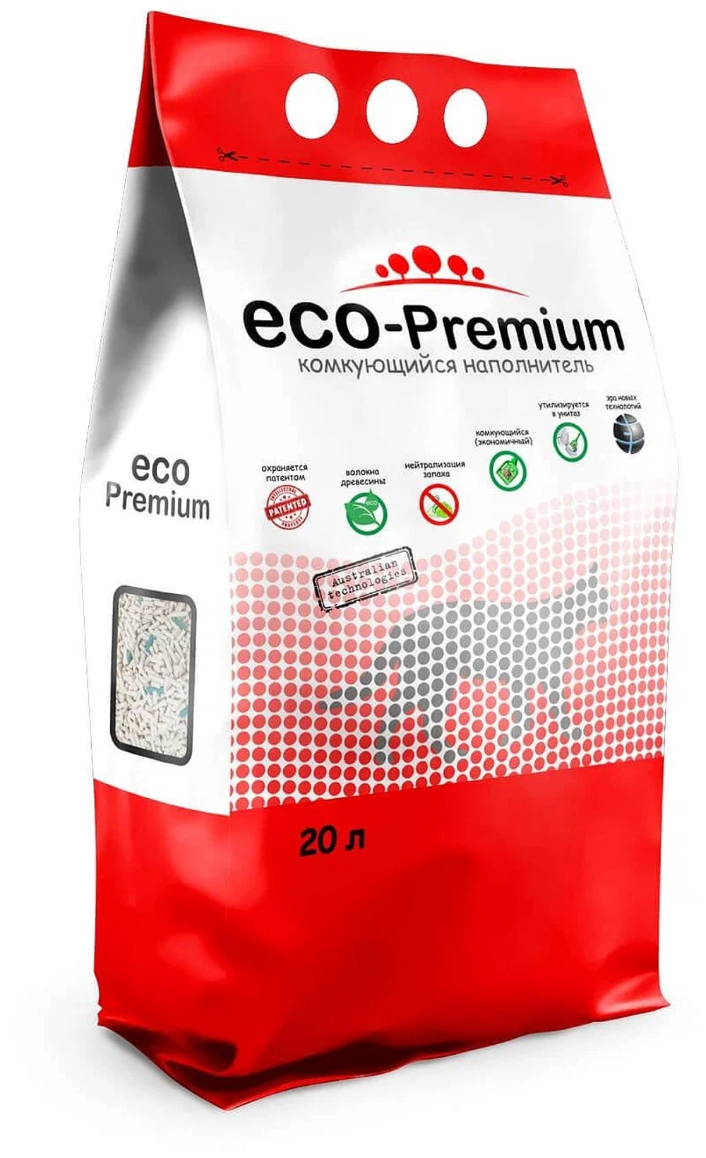 Eco premium наполнитель для кошек древесный blue