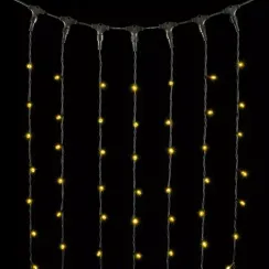 Светодиодный занавес Sealed 2*3 м., 220V., 600 теплых белых LED ламп, черный каучук, Beauty Led (LL602-1-2WW)