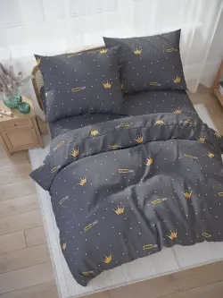 Простынь на резинке Полисатин Мечта "Crowns" 140x200 см