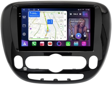 Магнитола для KIA Soul 2 2014-2019 PS (климат на штатном экране) - FarCar BM9-7002CL16 монитор 9.5" QLED на Android 14, TS10, 4+32Гб, CarPlay, 4G SIM-слот