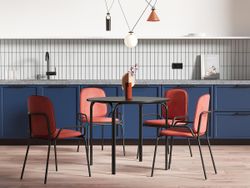 Стул Ror, Double Frame, велюр, черный/темно-красный