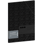 Папка для тетрадей на резинке А5+ 600мкм чёрная с рисунком "DoubleBlack" (Berlingo)