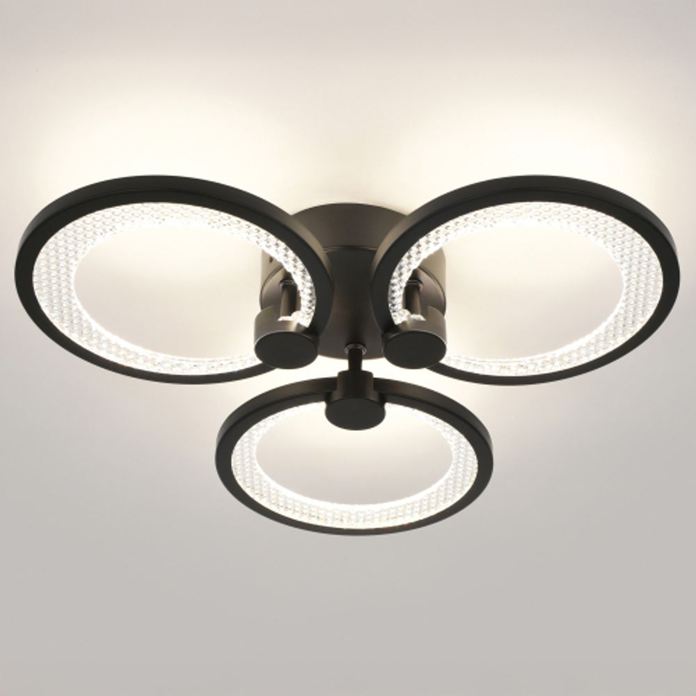 Светильник потолочный светодиодный ЭРА Модерн Odry CLL-1-46W 3K-6,5K RC BK с ДУ черный