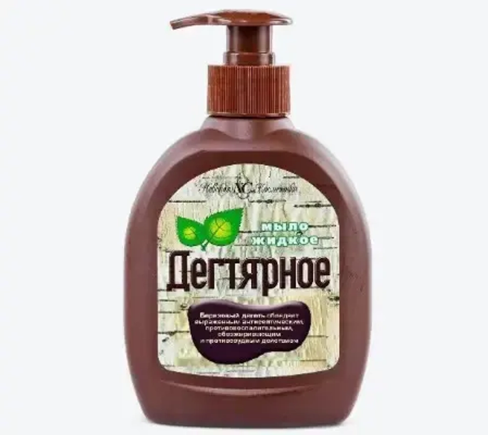 Мыло жидкое 300мл Нэфис дозатор Дегтярное (12)