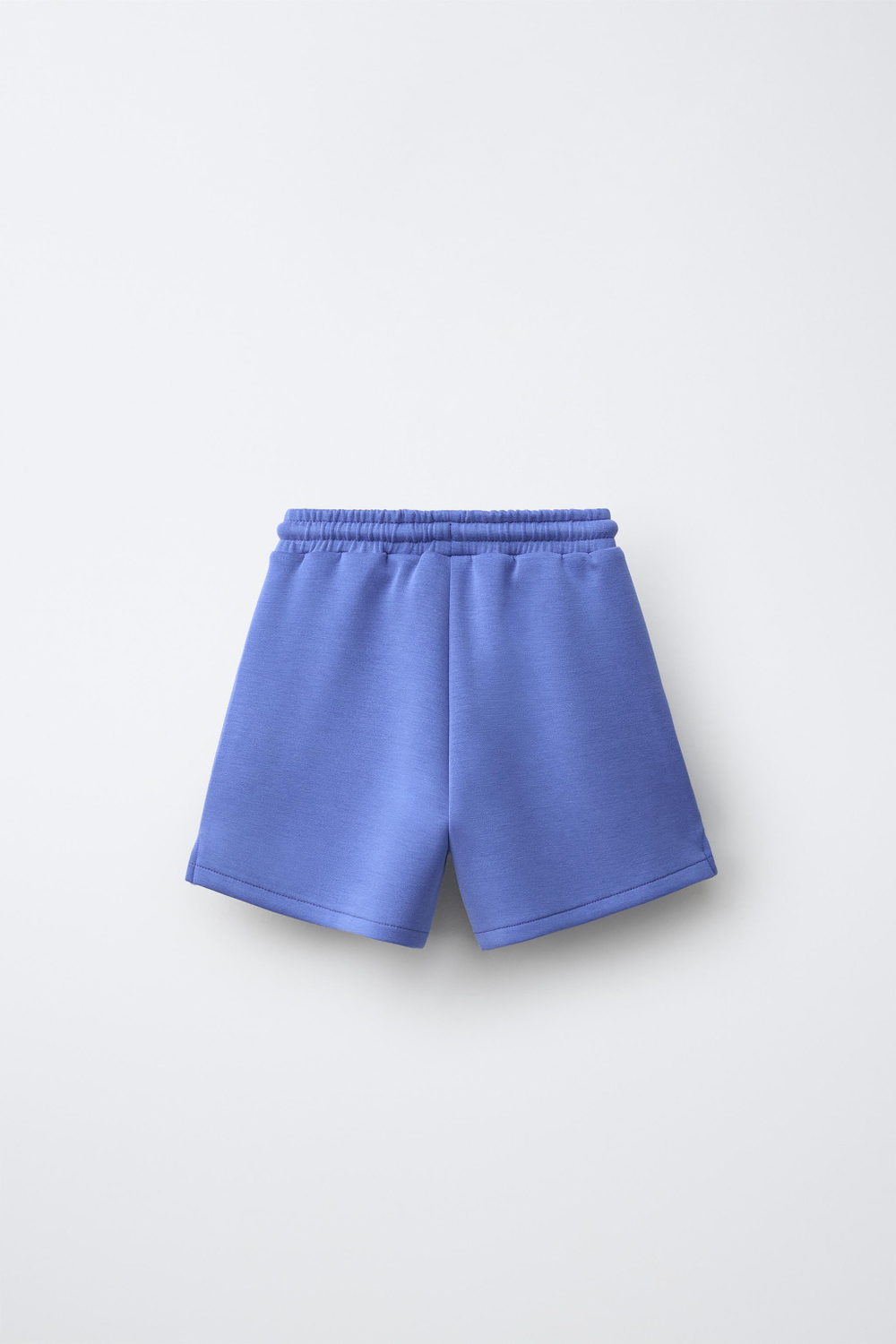 ZARA ШОРТЫ INTERLOCK С НАШИВКОЙ, СИНЕВАТЫЙ