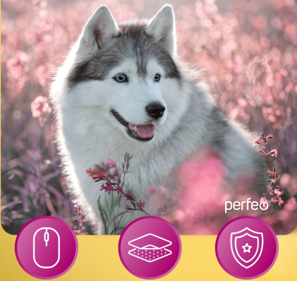 Perfeo Коврик для компьютерной мыши "Dog", Рис.4 (240*200*2 мм), ткань+резиновое основание